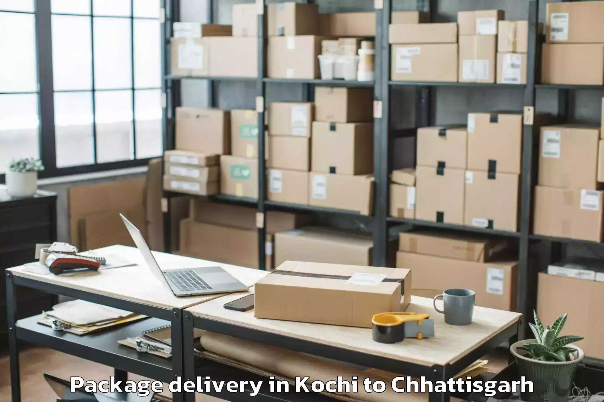 Easy Kochi to Kanker Package Delivery Booking